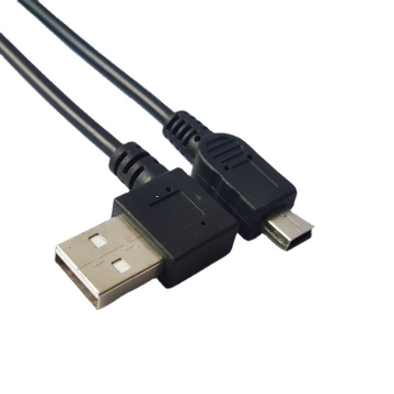 High Guality Metal Fast Charging 90 Degree Right Angle USB AM to MINI 5P Custom Cable Assembly